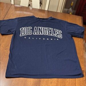 SHEIN Navy Blue Los Angeles California Tee